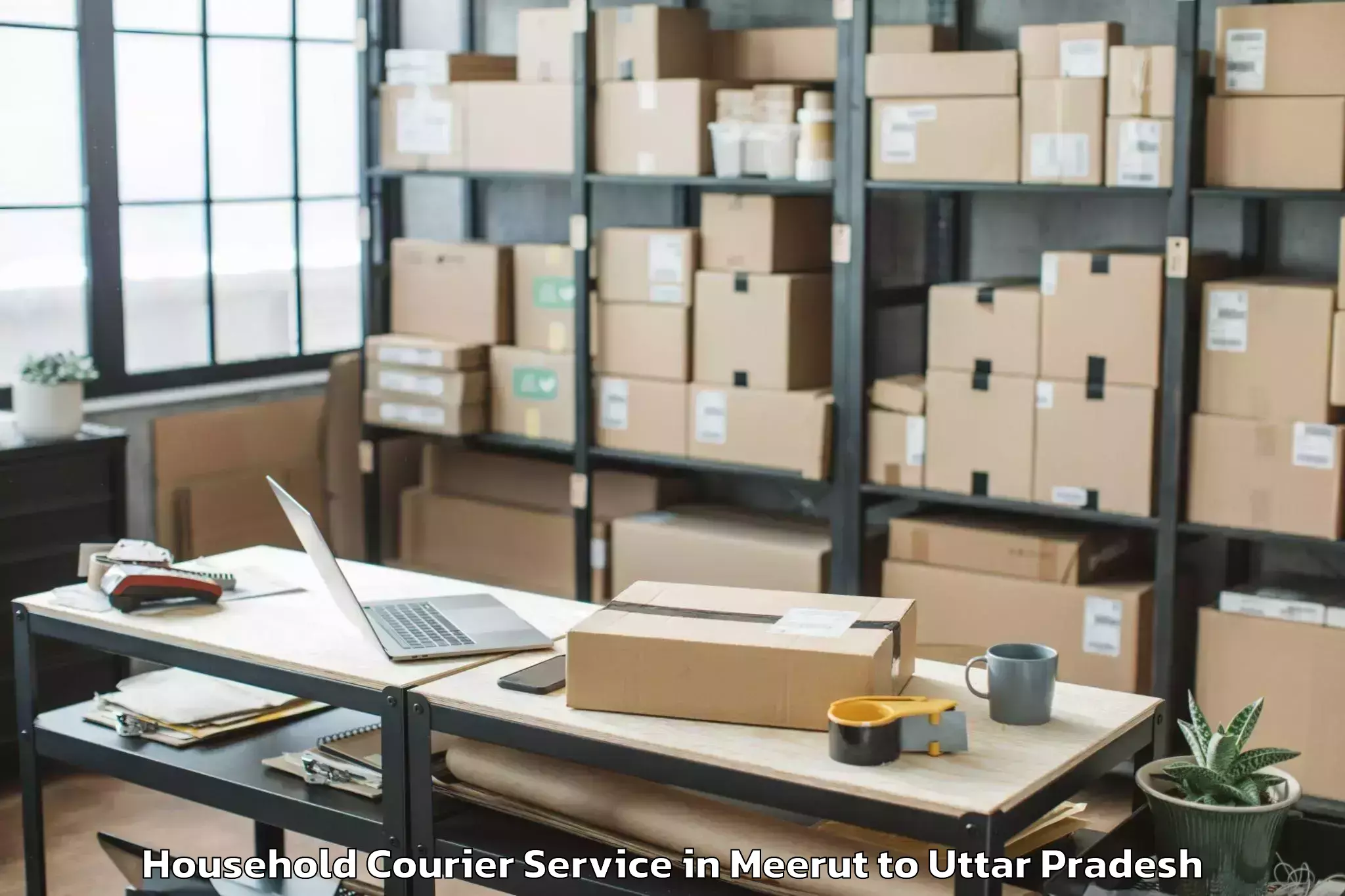 Affordable Meerut to Maudaha Household Courier